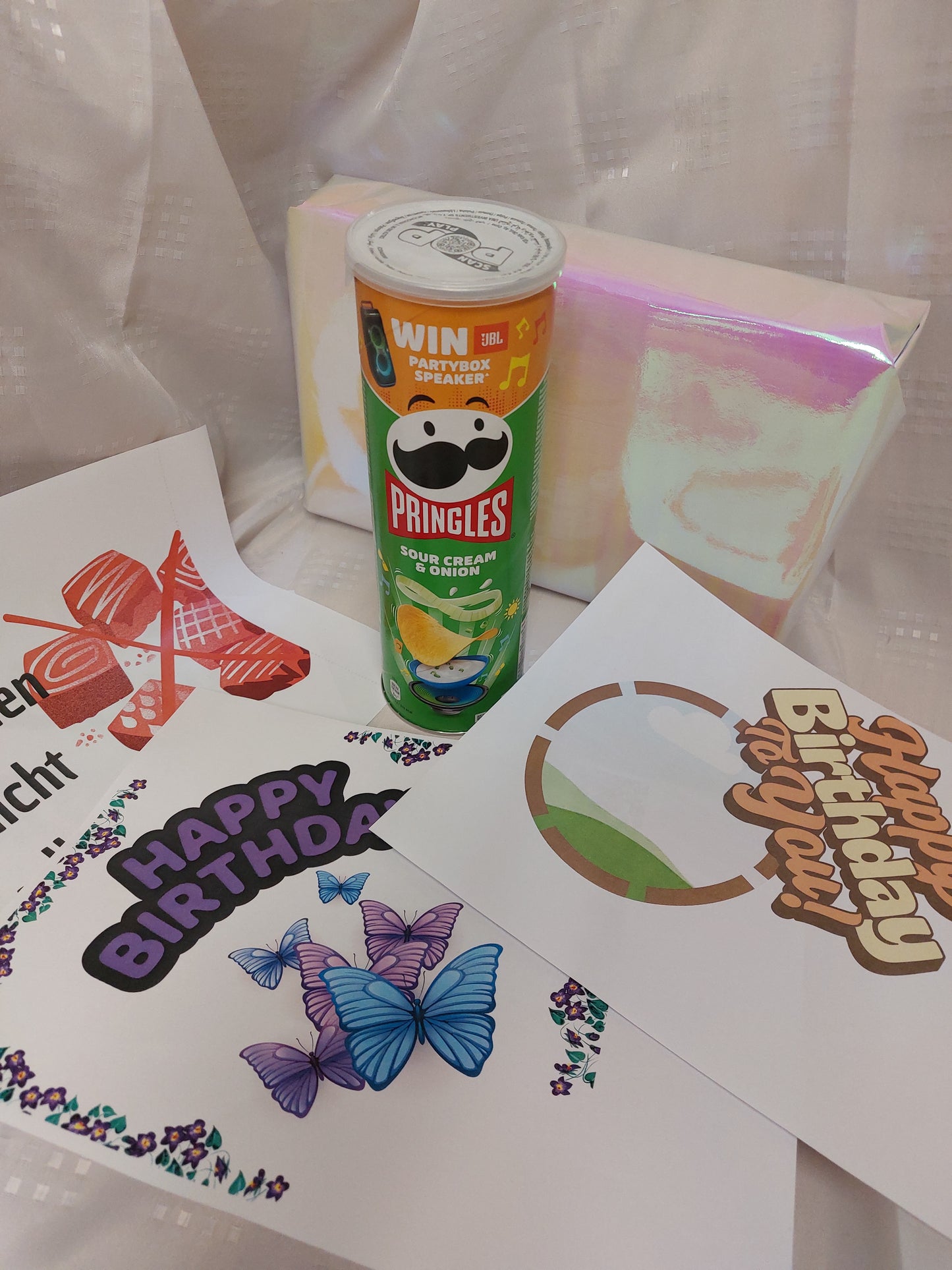 Banderole für Pringles Fun und Geburtstag
