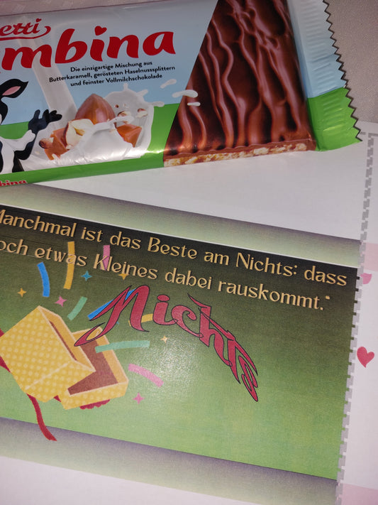 Banderole für Bambina Schokolade